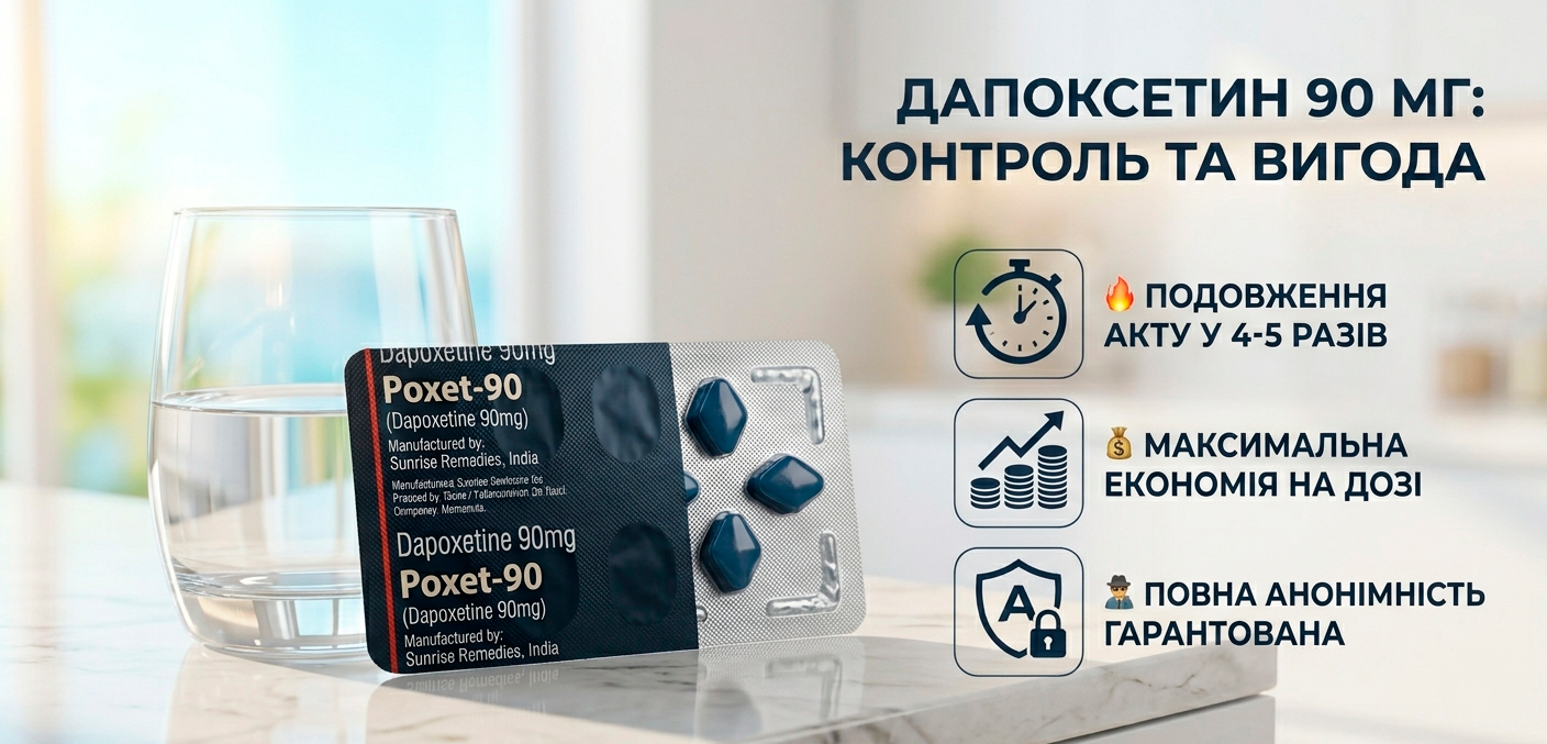 Переваги Дапоксетин 90 мг