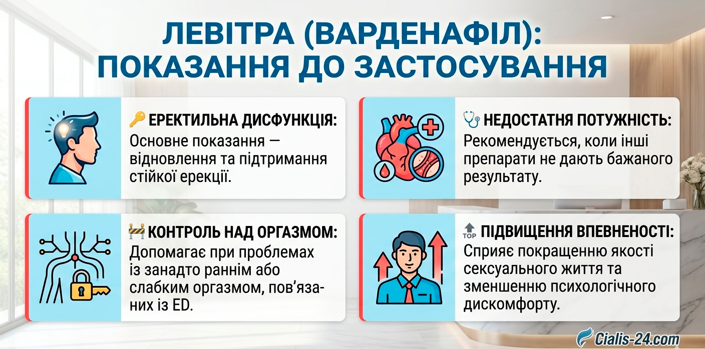 Левітра - показання до застосування