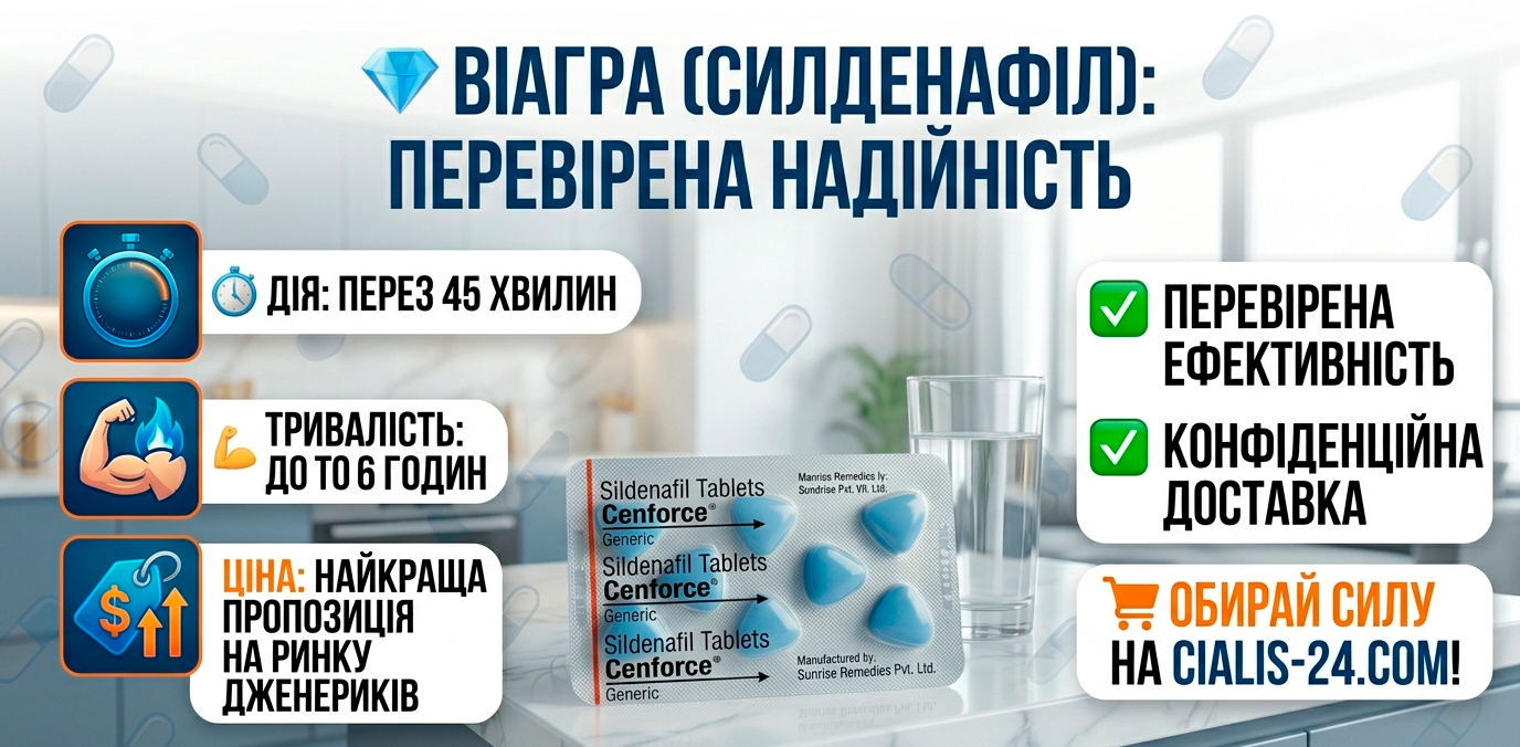 Инфографика Виагра (Силденафил): действие за 45 минут, продолжительность до 6 часов, проверенная надежность на Cialis-24.com
