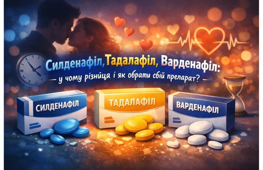 Силденафіл, тадалафіл, варденафіл: у чому різниця і як обрати свій препарат | Блог Cialis-24.com
